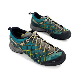 Salewa Wildfire Edge GTX Womens Trail Hiking‎ Climbing Shoe Sneaker Sz 8.5 Green